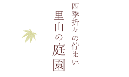 四季折々の佇まい　里山の庭園