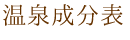 温泉成分表